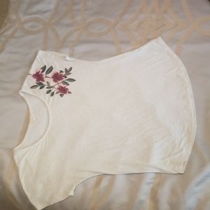 Biege embroidered top